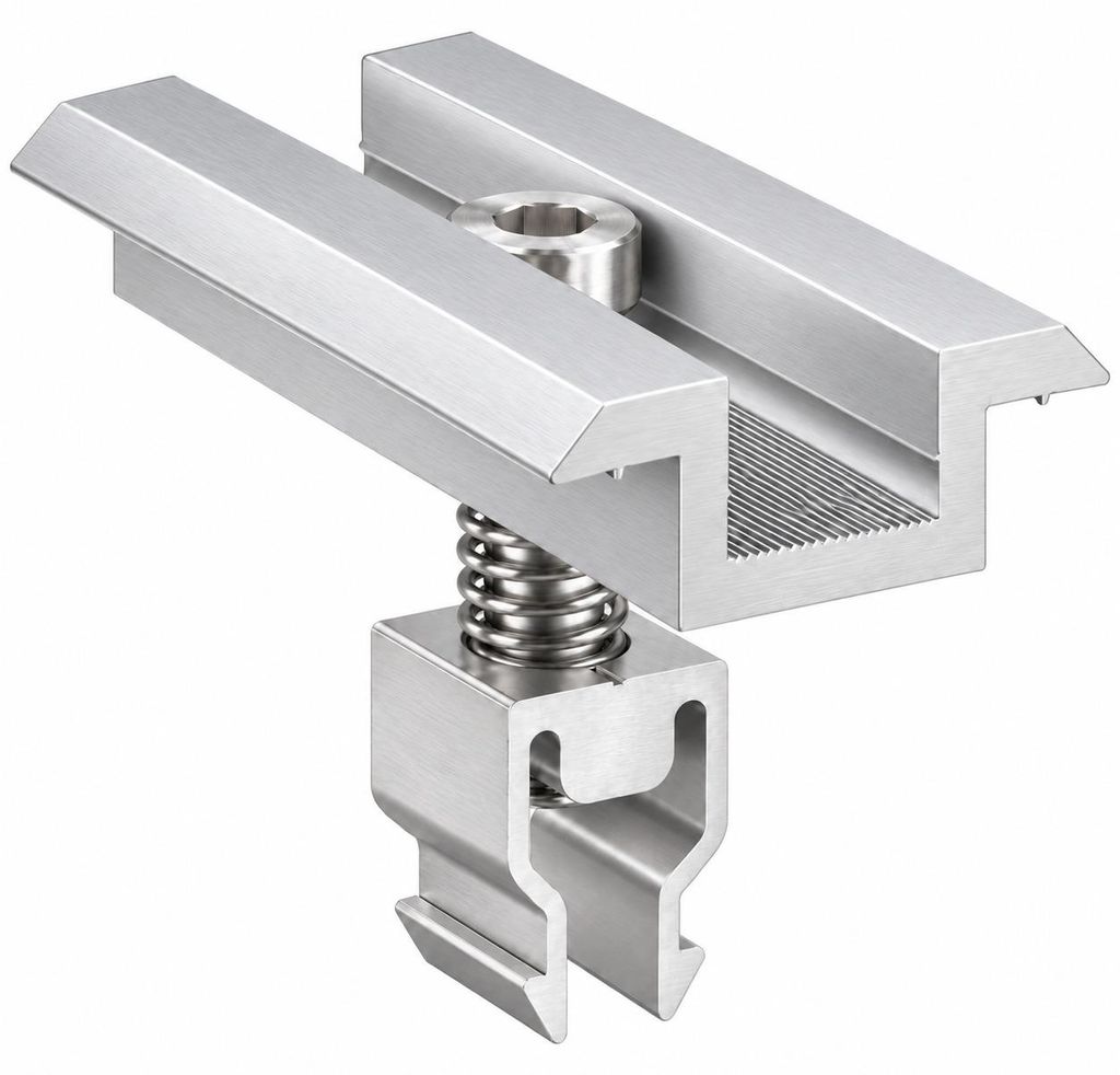 Mittelklemme Klickfix silber 30-40mm Solarmodul Halterung Produktbild 