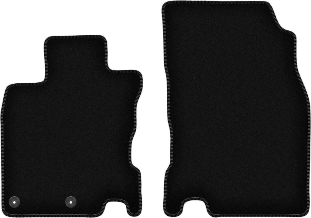 Wielganizator Velours-Autoteppiche vorne – passend für Nissan Qashqai II J11 (Crossover, Bj. 2013-) – schwarz, passgenau, mit Befestigungen se...