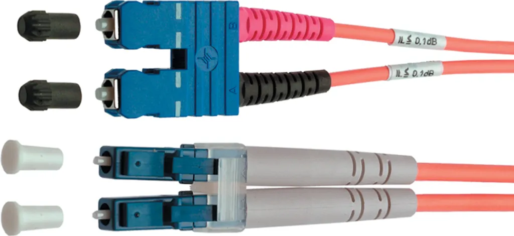Câble fibre optique LC vers SC Duplex OM2 2m pour liaison stable