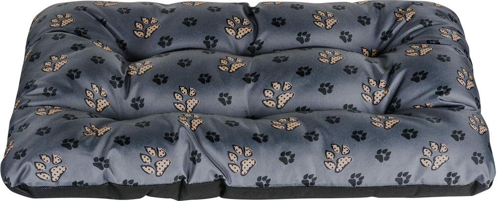Hundebett Hundekissen Hundematratze Tierbett für Kleine, Mittlere und Grosse Hunde - Wasserdicht, Waschbar - Größe L - Schwarz und Grau - Pfoten