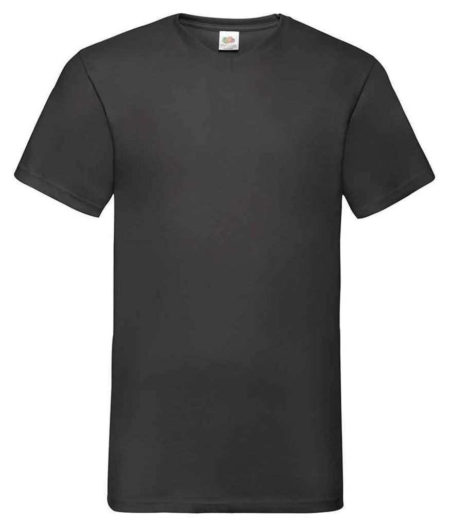 Fruit of the Loom - "Valueweight" T-Shirt V-Ausschnitt für Herren/Damen Uni LT2574 (M) (Schwarz)
