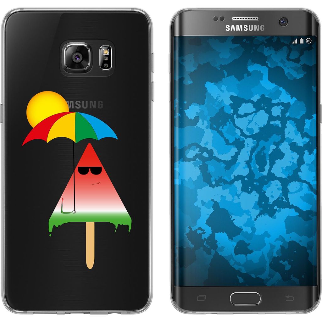 PhoneNatic Case kompatibel mit Samsung Galaxy S7 Edge Silikon-Hülle Sommer Eis M6
