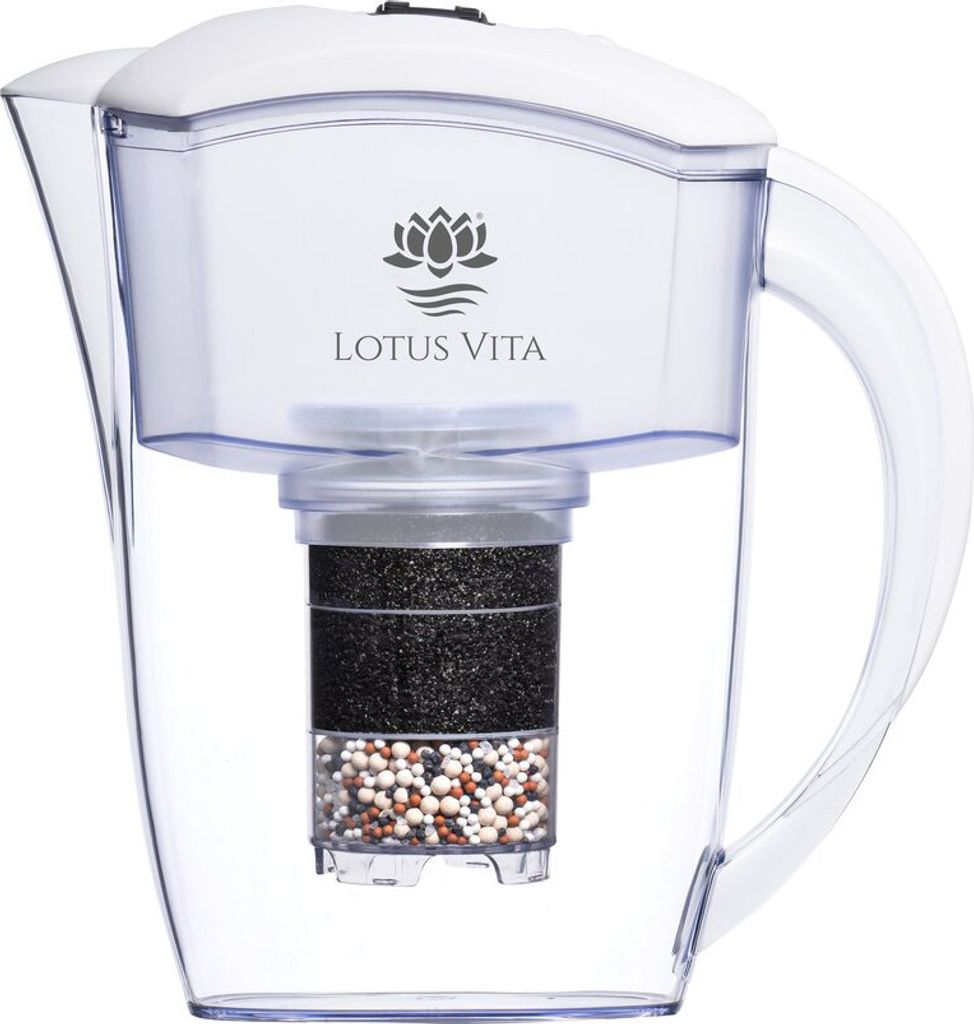 Lotus Vita Wasserfilter Kanne Esprit 1,3L - Weiß - Natura Plus