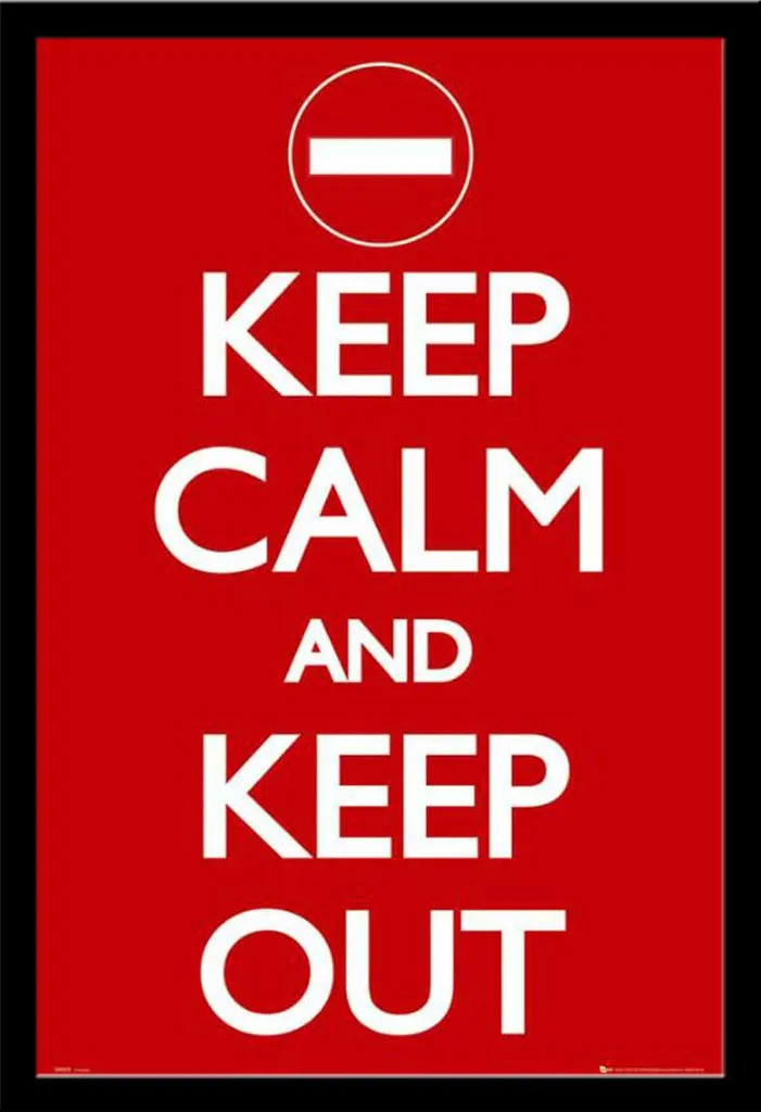 Poster Keep Out avec Cadre Interchangeable Shinsuke MDF et Vitre Acrylique