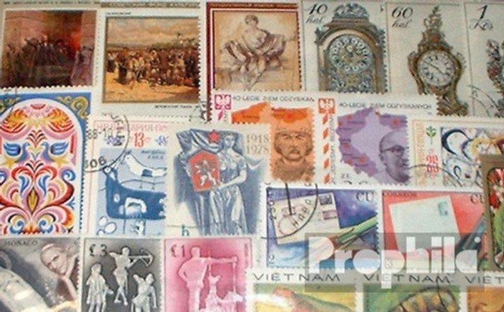 Briefmarken Alle Welt 750 verschiedene Marken Produktbild 