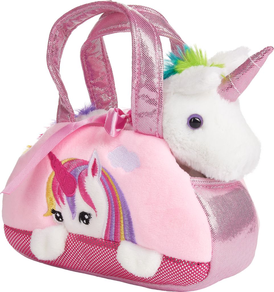 Brubaker Licorne arc-en-ciel en peluche dans un sac à main Image du produit 