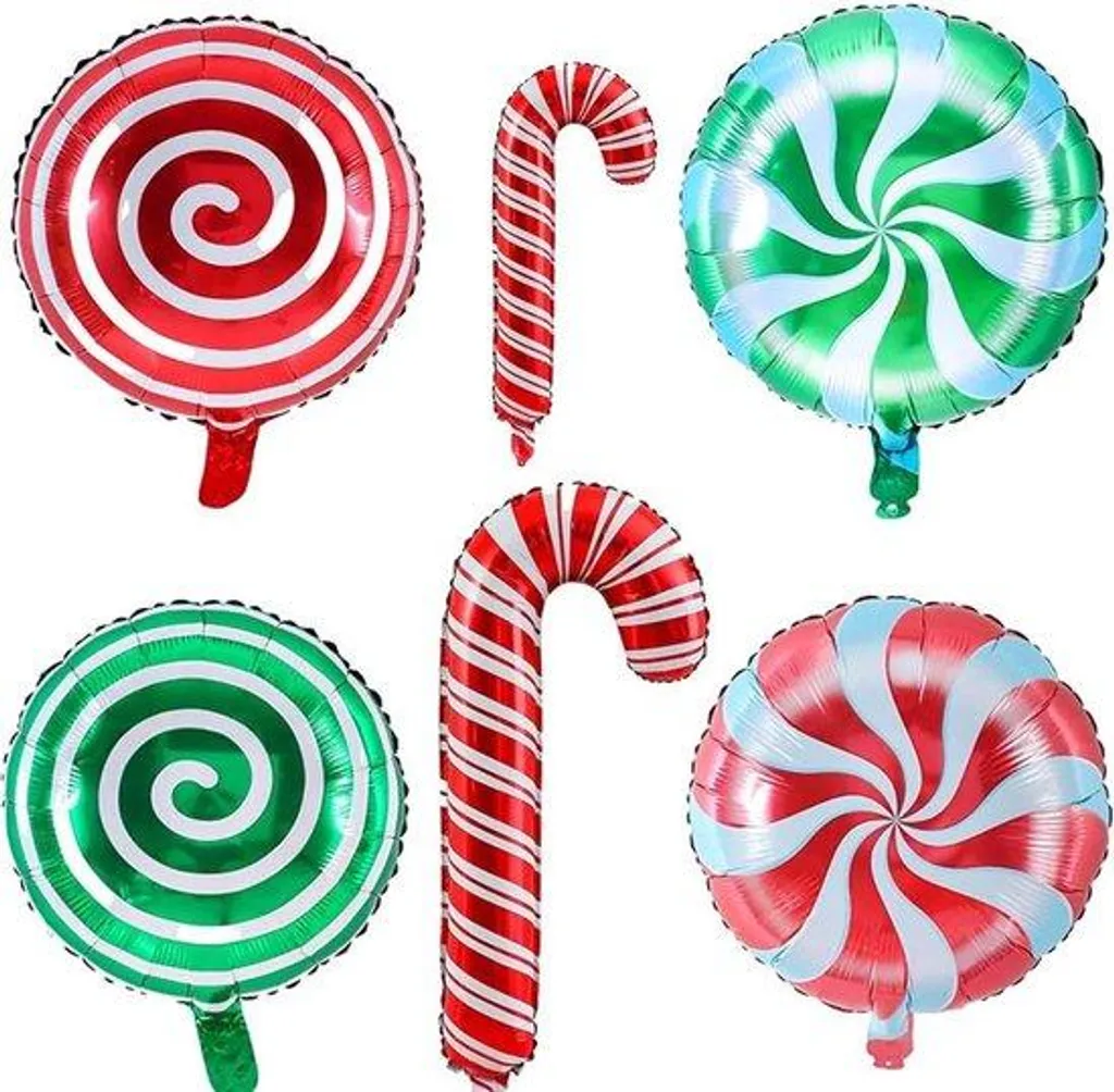 Ballons de Noël en forme de sucre d'orge pour décoration de salle - 24x