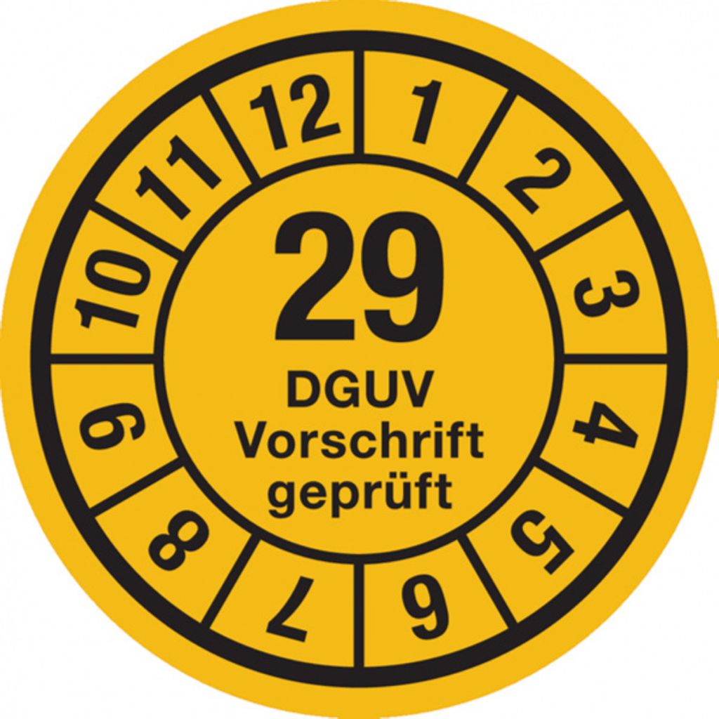 Dreifke Jahresprüfplaketten, DGUV Vorschrift , - 35 mm Dokumentenfoli...