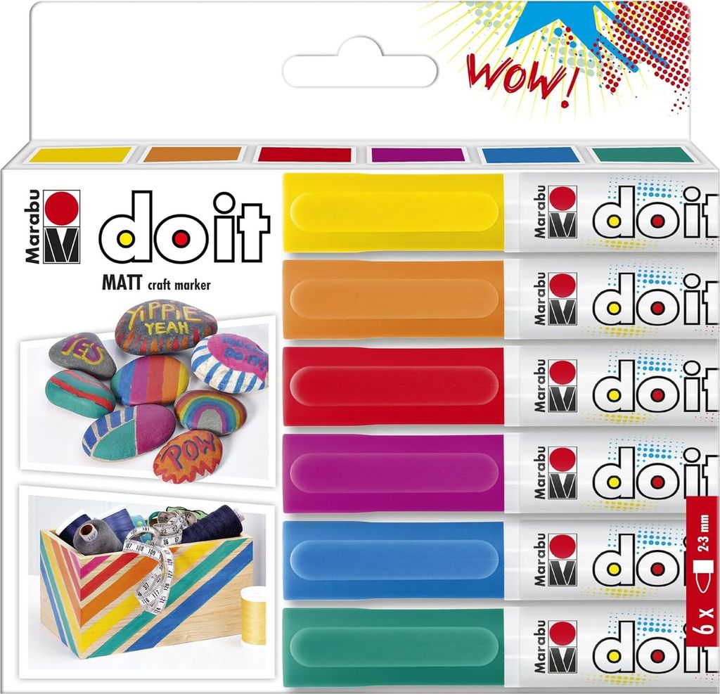 Marabu Acrylmarker DO IT Craftmarker 6er Set Produktbild 