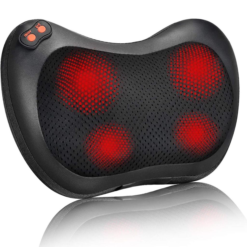 Tekoo Nacken-Massagegerät Shiatsu Massagekissen Nacken & Rücken, Wärmefunktion 3 Stufen
