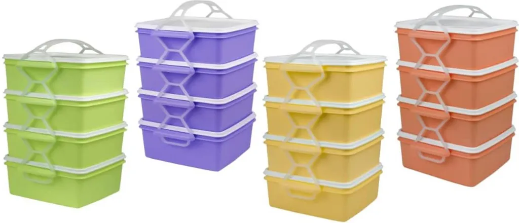 Offerta Set 4pz DK PLAST 1.2L Quadrati | Contenitori Frigo e Dispensa