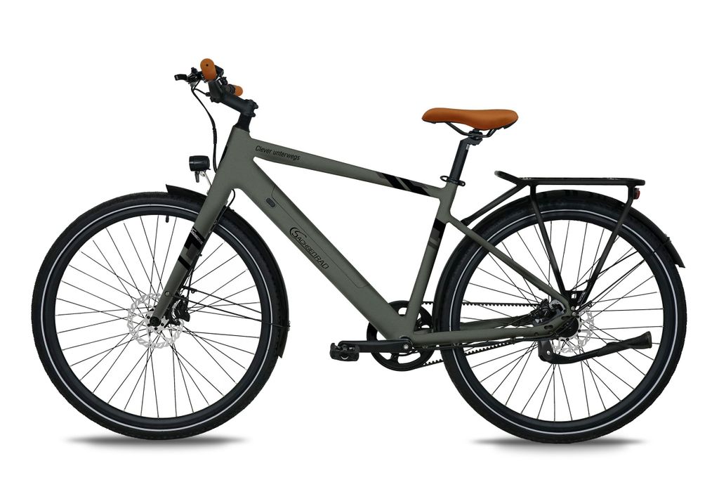 SachsenRAD E-Bike Allrounder Urban Trekking EBike C3T mit Riemenantrieb Drehmomentsensor, 28 Zoll 18Kg Ultraleicht Pedelec Elektrofahrrad, Grau
