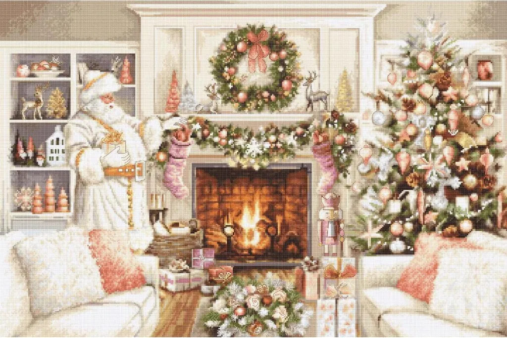 Luca-S Gold Collection New Year Kit de Broderie Point de Croix 57x38cm