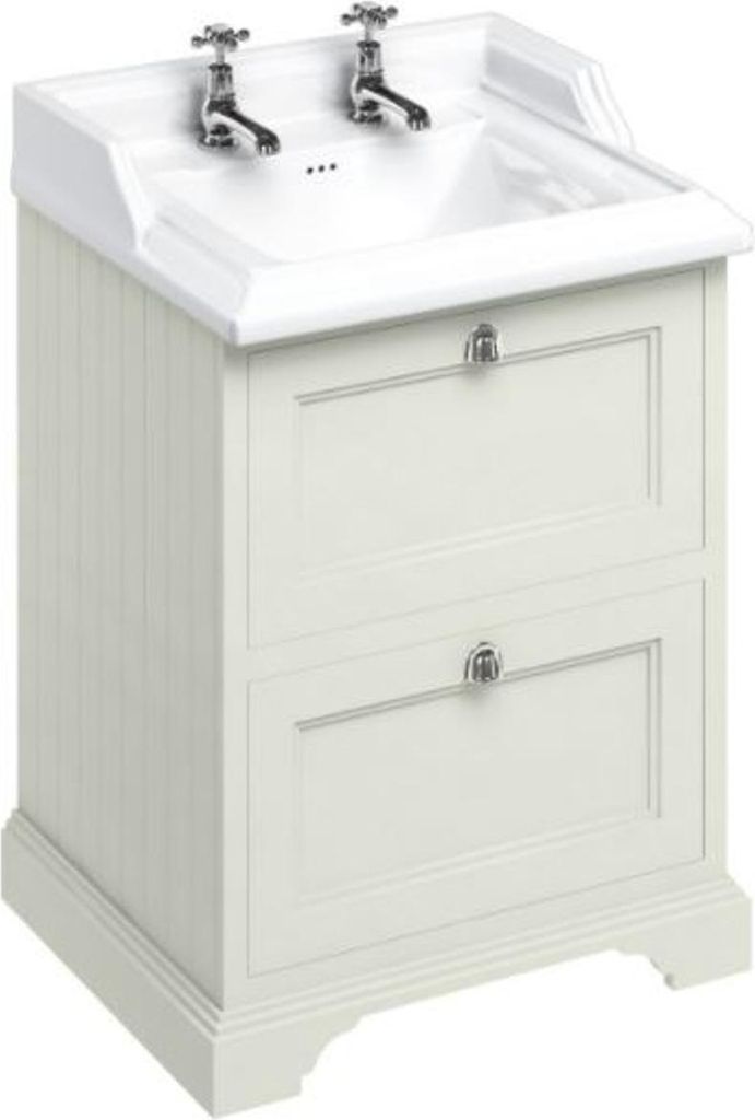 Casa Padrino Luxus Keramik Waschschrank / Waschtisch mit 2 Schubladen 67 x 58 x H. 93 cm