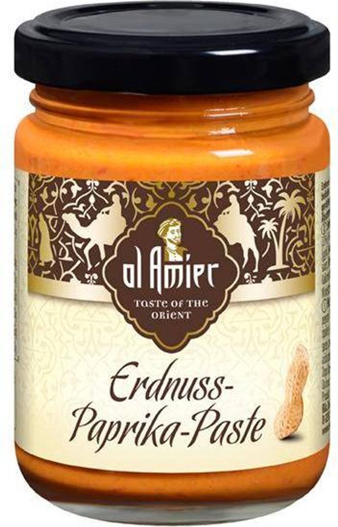 Al Amier Erdnuss-Paprika-Paste 140 G Glas Vegan LaktosefreiHerzhaft und leicht pikant