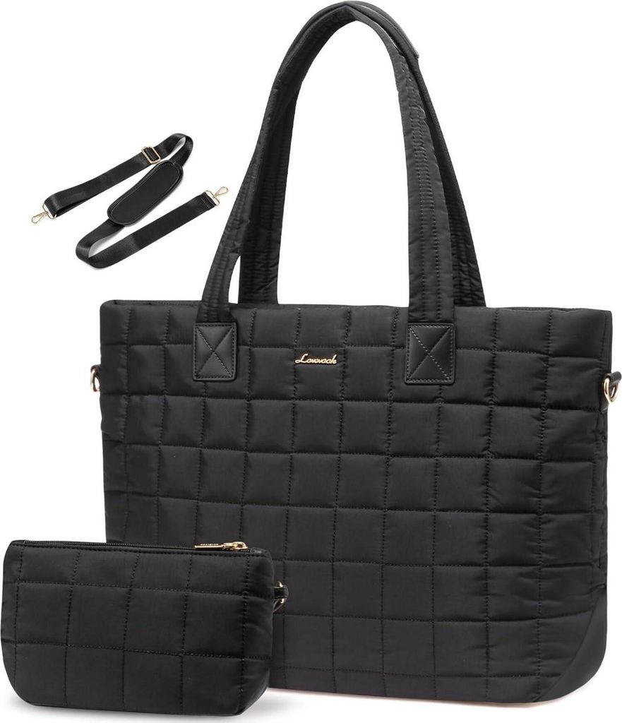 Laptoptas dames, 17 inch, zwart, zakelijk, universeel, Productafbeelding 