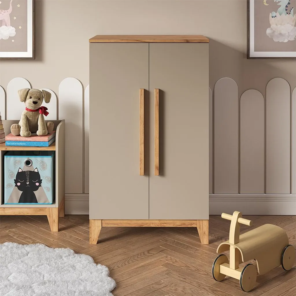Penderie enfant Vitalispa Malia 70x120cm en bois Cachemire et Artisan