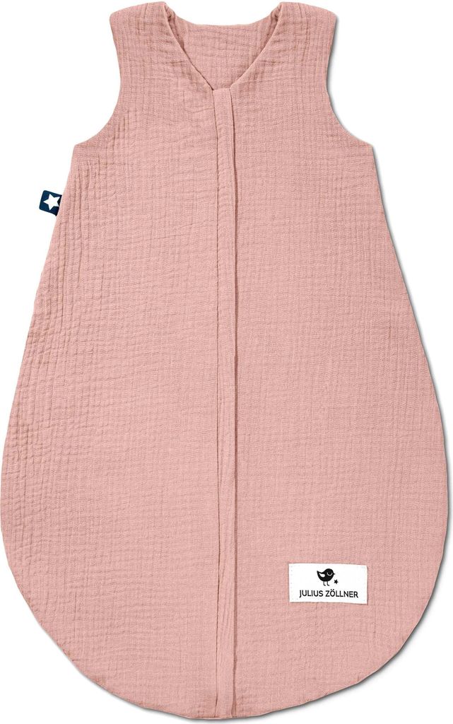 Julius Zöllner GmbH &Co.KG Schlafsack dusty rose Sommerschlafsack Musselin 80/86 (BxLxH) B=49 x L=86 x H=3 cm