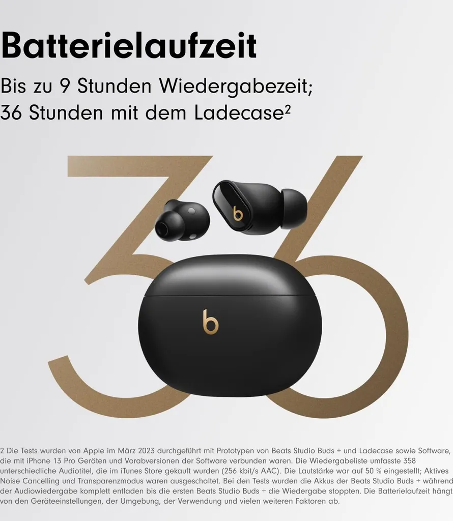 Écouteurs Bluetooth Apple Studio Buds+ avec Réduction Active du Bruit - 14