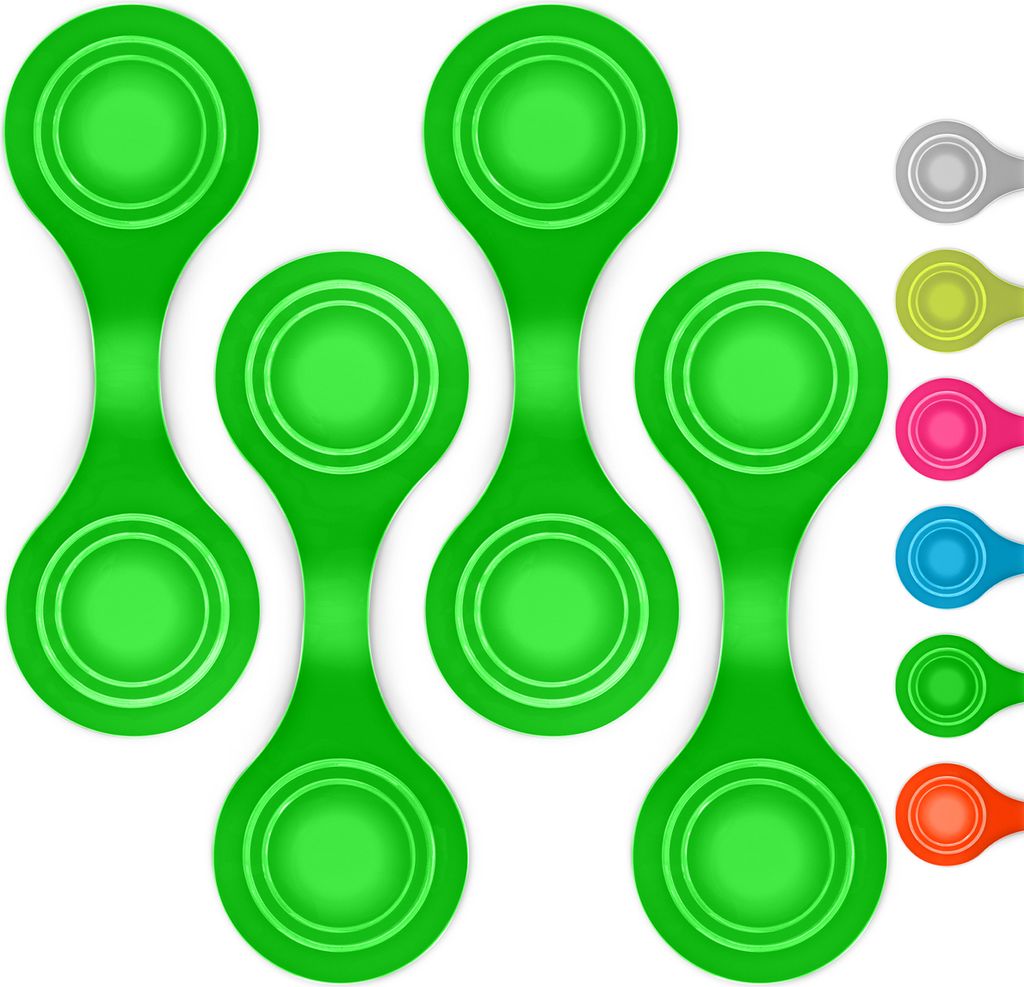 smartday Magnetische Reflektoren (4er Set) Grün - Reflektoren Clip Anhänger für Kinder, Schulranzen, Kleidung, Kinderwagen & Hunde I Reflektor, ...