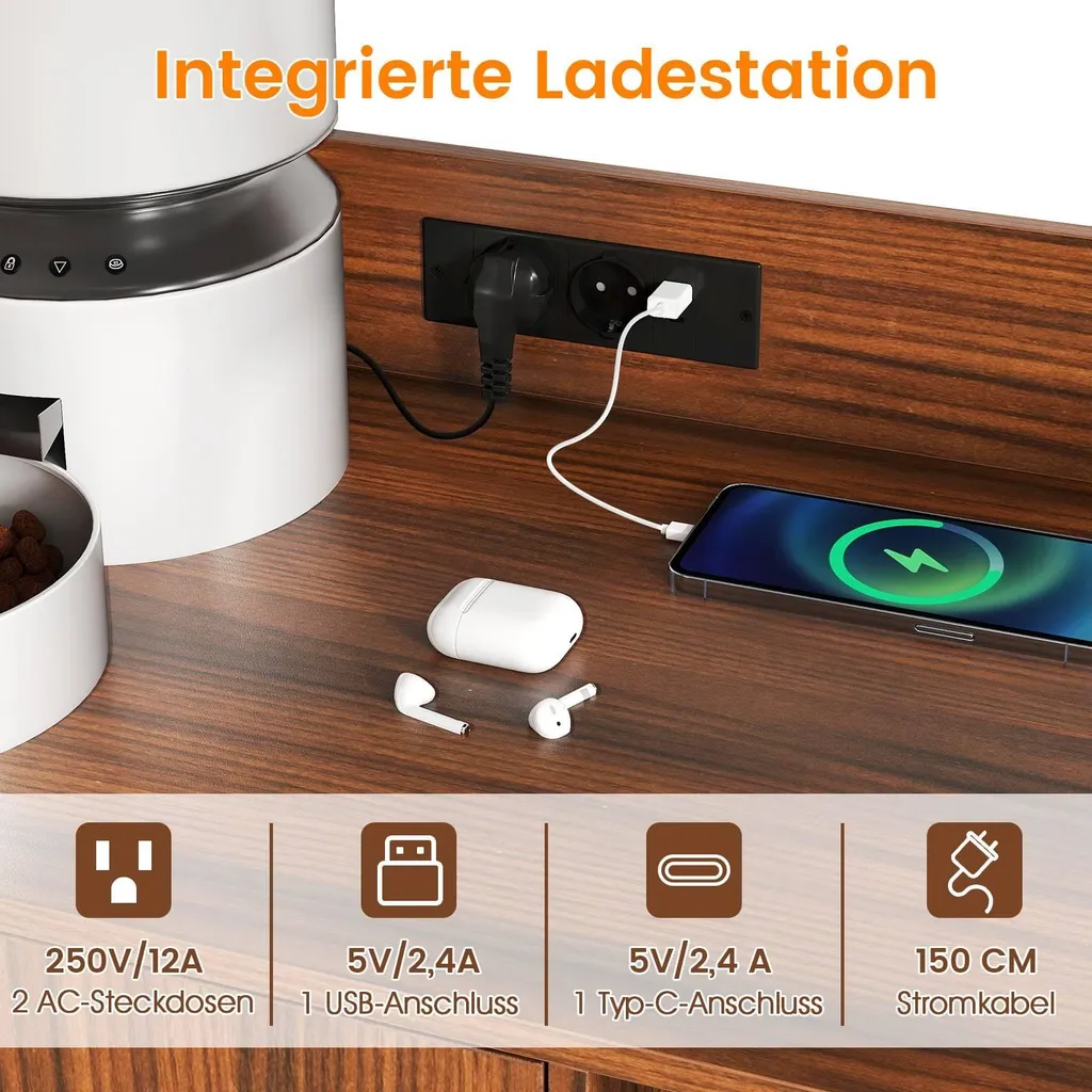 Meuble chat gain de place : protège canapé, cache câbles et rangement USB - 5