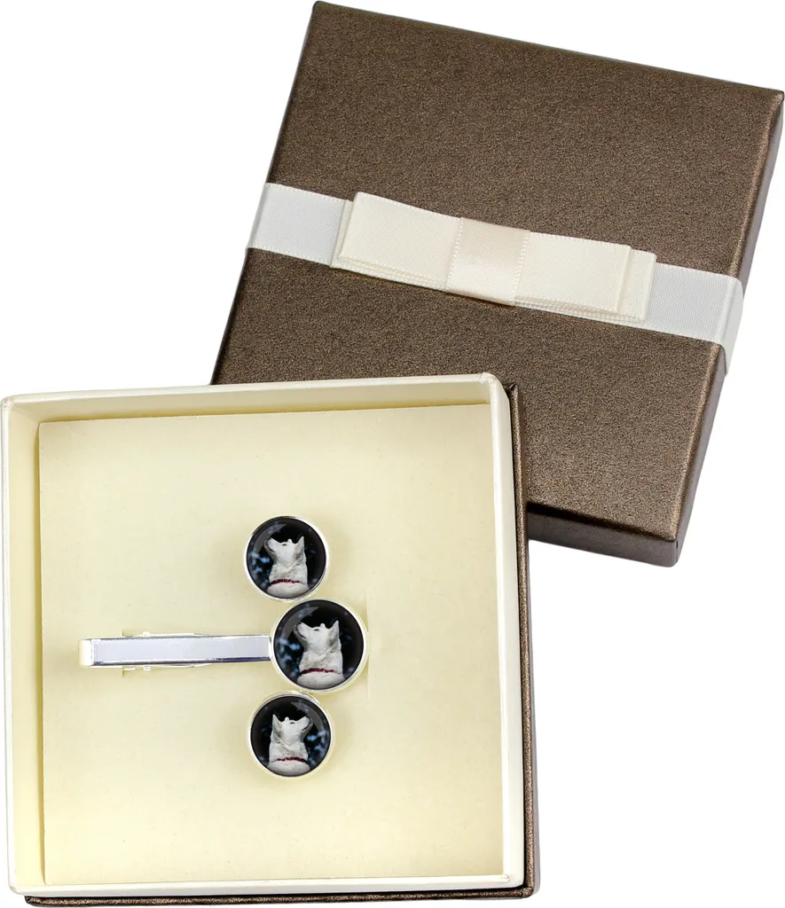 Boutons de manchette Akita Inu Art-Dog, parfaits bijoux pour hommes