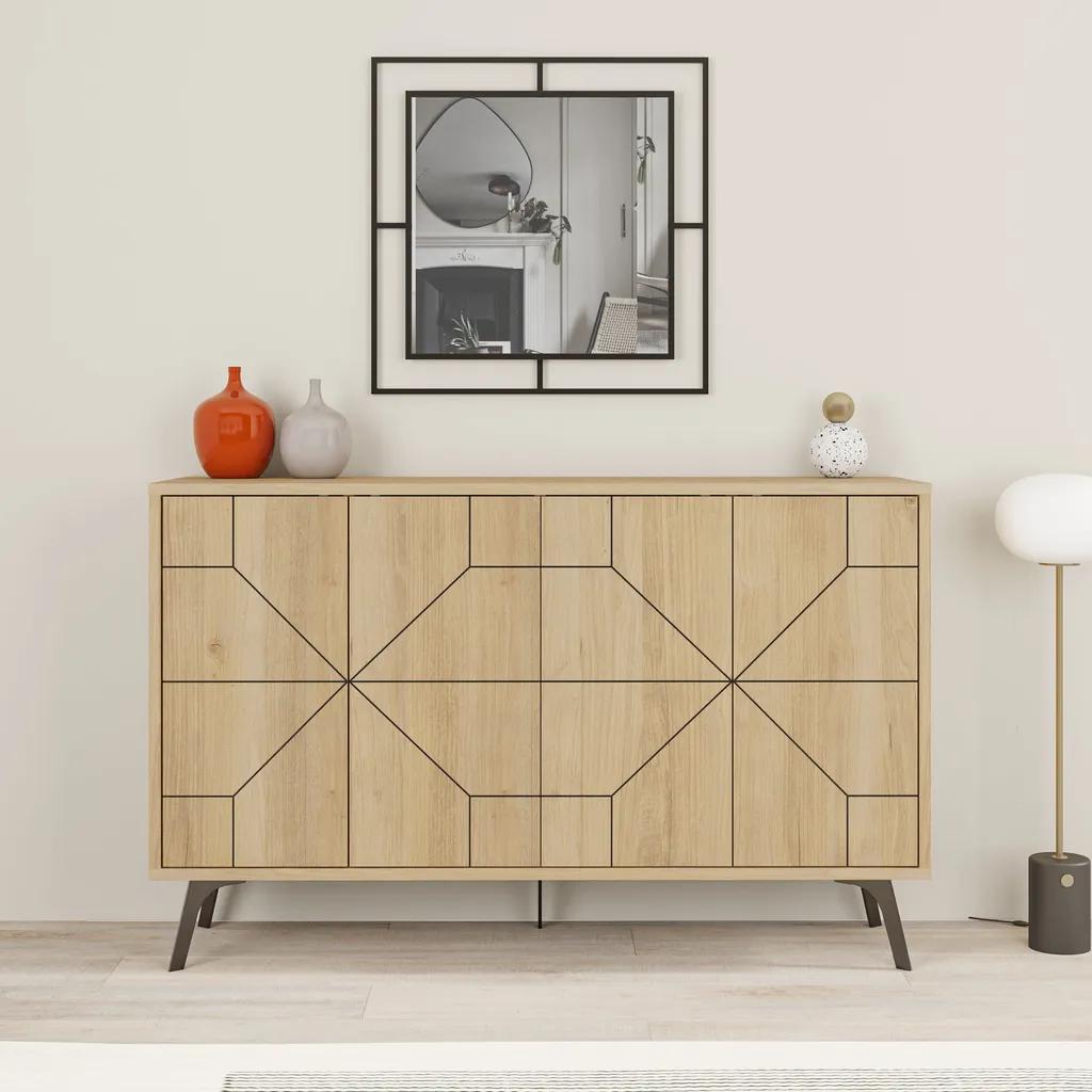 Commode Dune DTE Chêne : Solution de Rangement Verticale et Compacte - 2