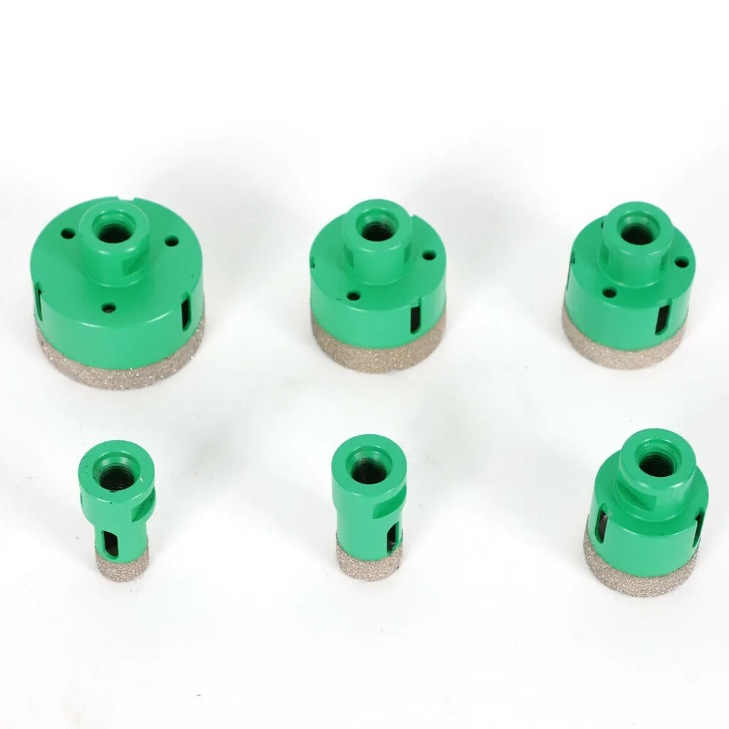 Set de 6 scies cloche diamantées M14 pour meuleuse d'angle 20-68mm
