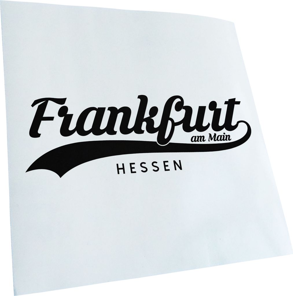 Kiwistar - Autoaufkleber - Frankfurt am Main Hessen - Schwarz - 40x13cm - Aufkleber für Auto, Laptop, Fahrrad, LKW, Motorrad mehrfarbig JDM Decal ...