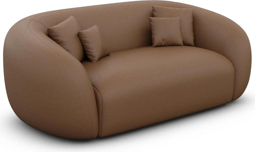 Echtleder 2-Sitzer Couch Gaia Braun