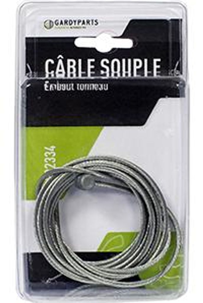 Universelles flexibles Kabel mit 19 Drähten, Tonneau-Stecker. Gesamtlänge: 2500 mm, ø: Außenseite: 2,5 mm. (unter Gehäuse).