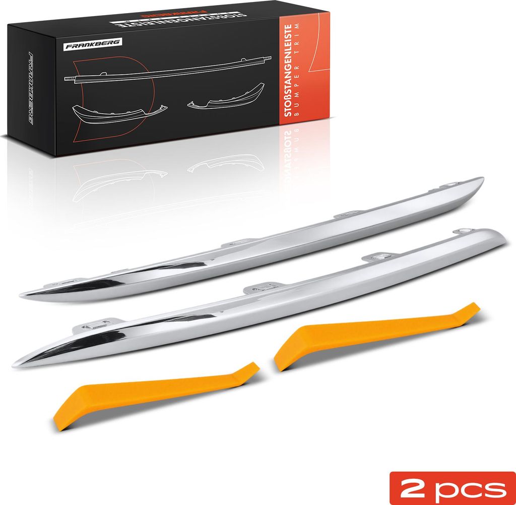 Frankberg 2x Zierleiste Stoßfänger Hinten für Mercedes-Benz C-Klasse W205 1.6L 2.0L 2.1L 3.0L 4.0L 2013-2021