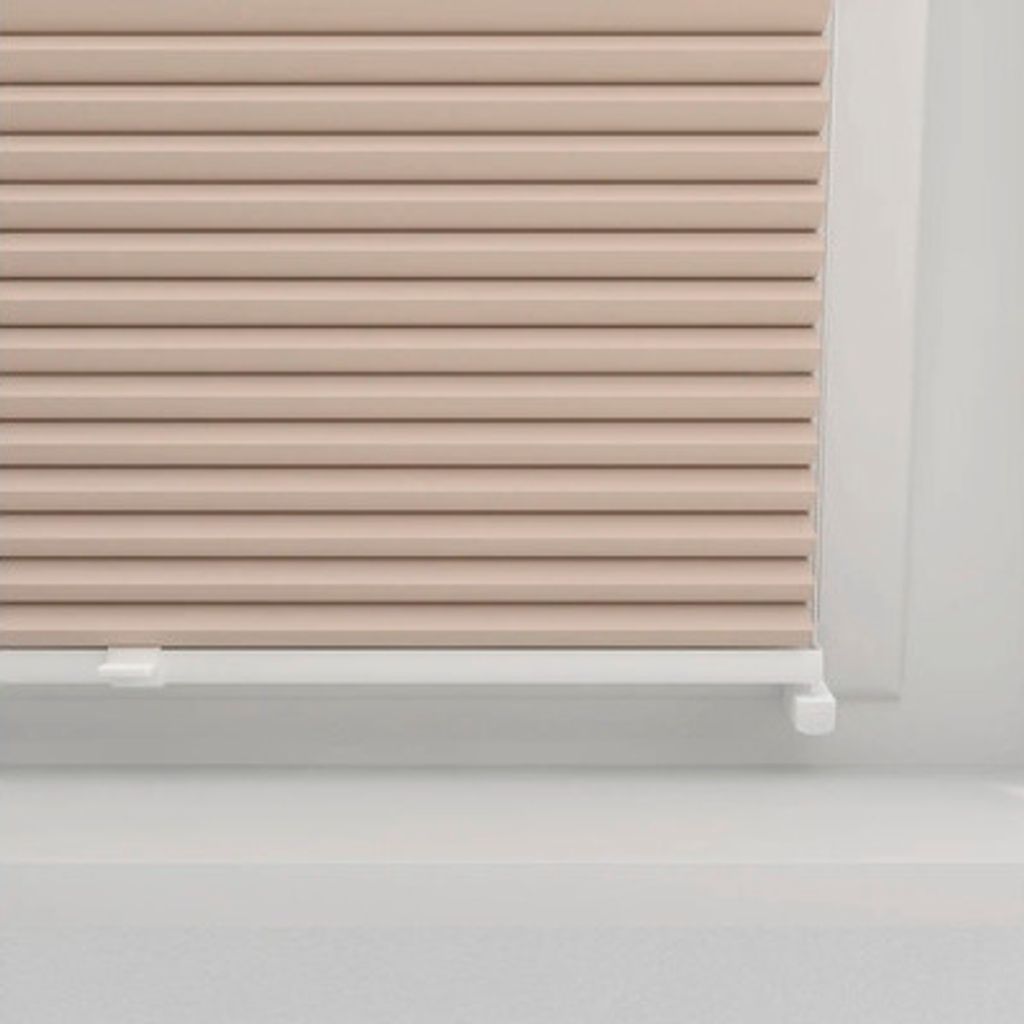 SOLUNA Wabenplissee mit Seitenverspannung verdunkelnd thermo beige 90x130 cm