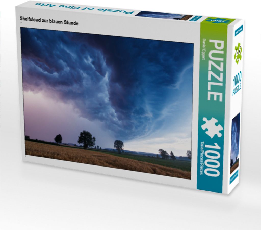 CALVENDO Puzzle Shelfcloud zur blauen Stunde | 1000 Teile Lege-Größe 64x48cm Foto-Puzzle für glückliche Stunden