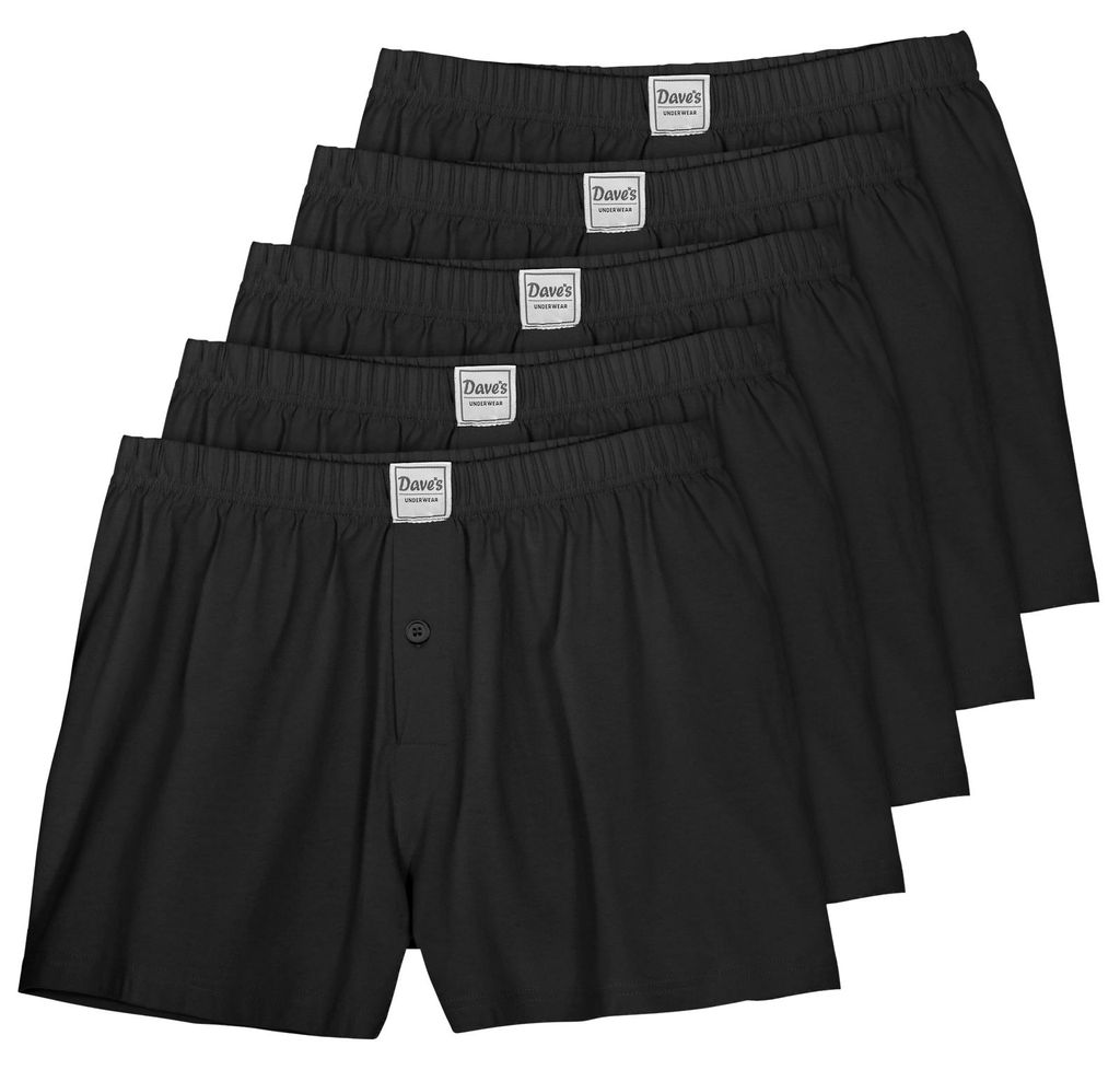 Dave's 5er-Pack Boxershorts schwarz große Größen Produktbild 