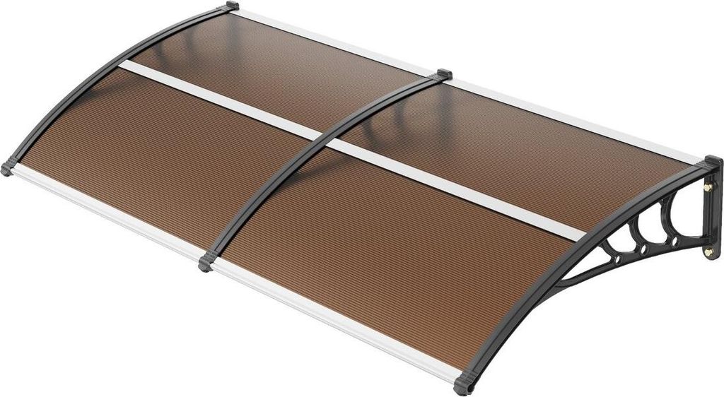 Window Door Awning Canopy 80" x 40", UPF 50+ Polycarbonate Entry Door Outdoor Window Awning Exterior, Front Door Overhang Awning for Sun Shutter, U...