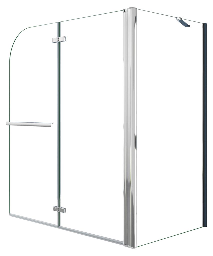 Duschspa 100x140cm 2-teilig Faltwand Badewannenaufsatz mit Produktbild 