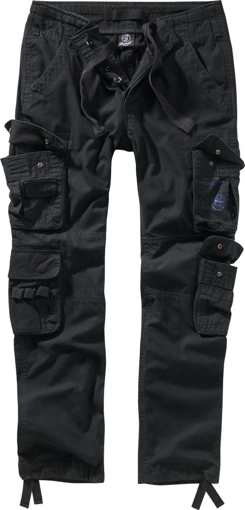 Brandit Pure Slim Fit Pants, Farbe: Black, Größe: 4XL Produktbild 