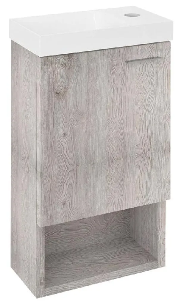 Petit meuble de salle de bain suspendu Sapho Latus LT711 Chêne Mocca