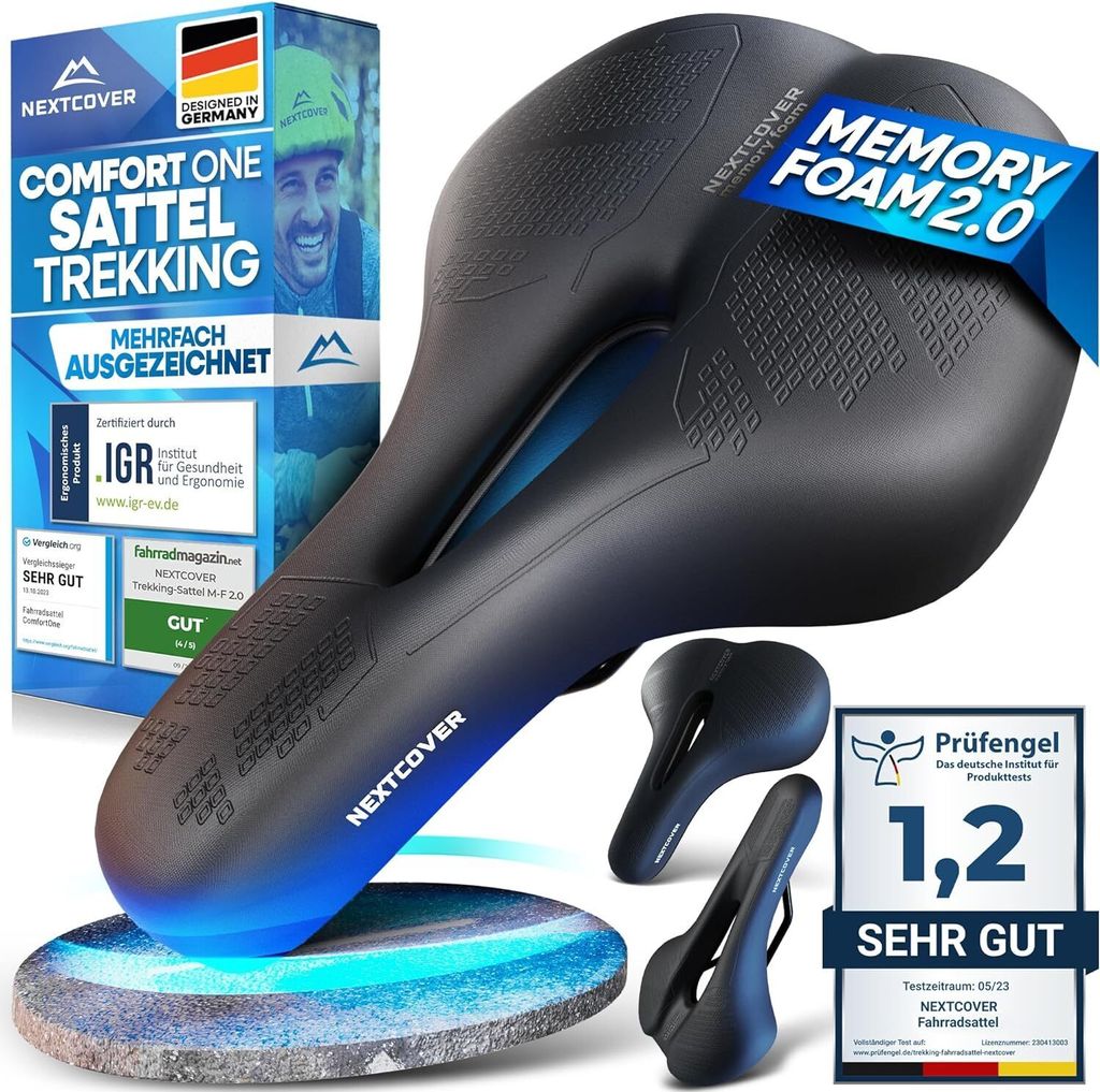 NEXTCOVER® Fahrradsattel - Das Original - mit Memory-Foam Produktbild 1