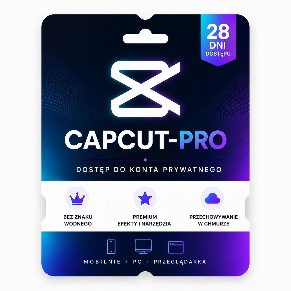 CapCut Pro – 28 dni | Dostęp do prywatnego konta | Dostawa Zdjęcie produktu  Obraz wygenerowany przez AI