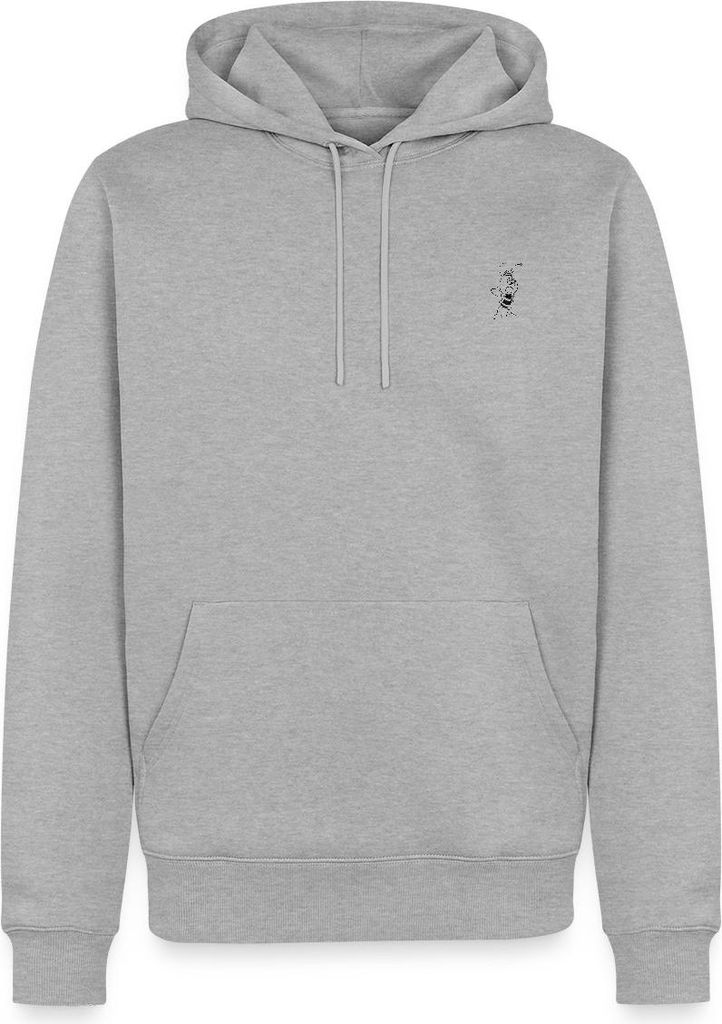 Spreadshirt Biene Maja Willi Silhouette Stick Herren Premium Hoodie, 4XL, Grau meliert
