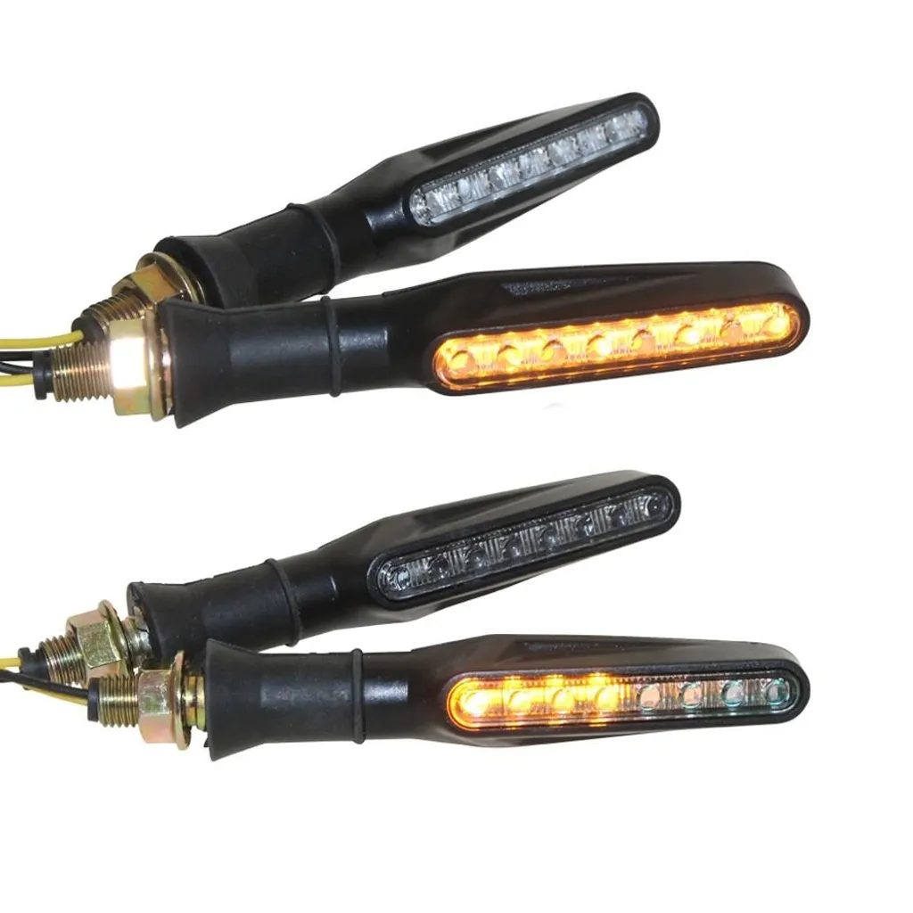 Feux clignotants moto LED Shark noir fumé universels pour tuning