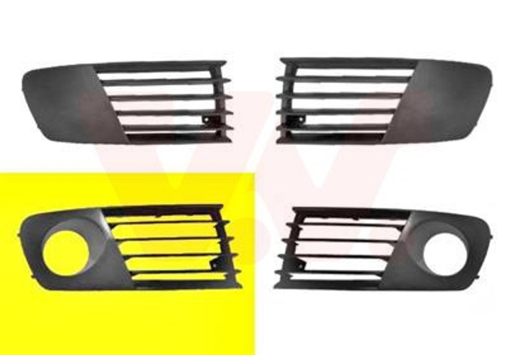 VAN WEZEL Lüftungsgitter Grill Stoßfänger für SEAT Ibiza III Schrägheck (6L) mit Loch/Löchern für Nebellampen