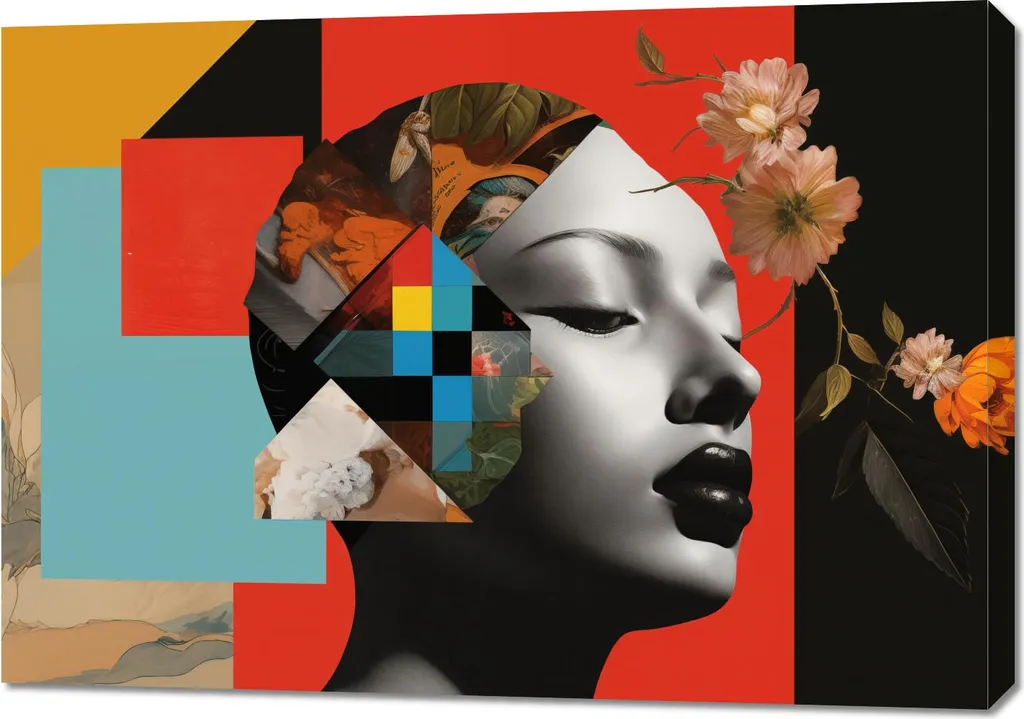 Décoration Murale Sculpture Fleur Ajourée 100x70 cm - Tableau Relief
