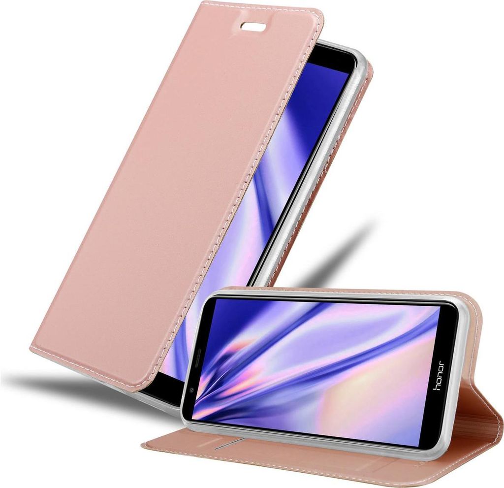Cadorabo Handyhülle für Honor 7X Schutz Hülle in Rosa Cover Etui Book Case Booklet