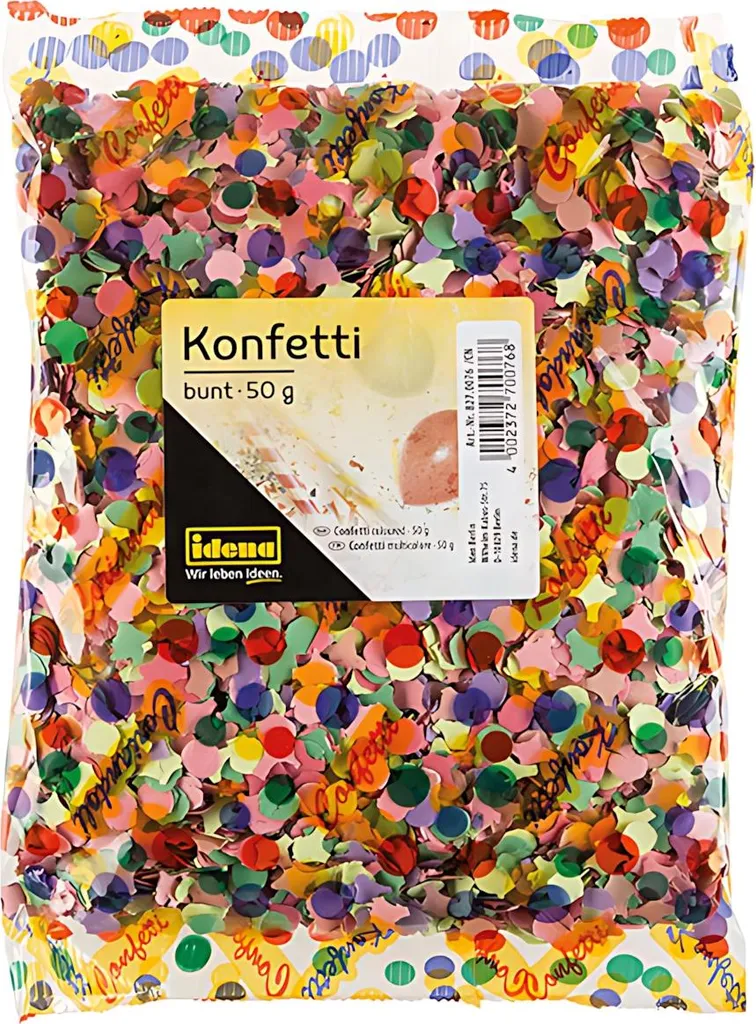 Confettis pour Carnaval et Anniversaire 50g - Idena Konfetti Multicolore