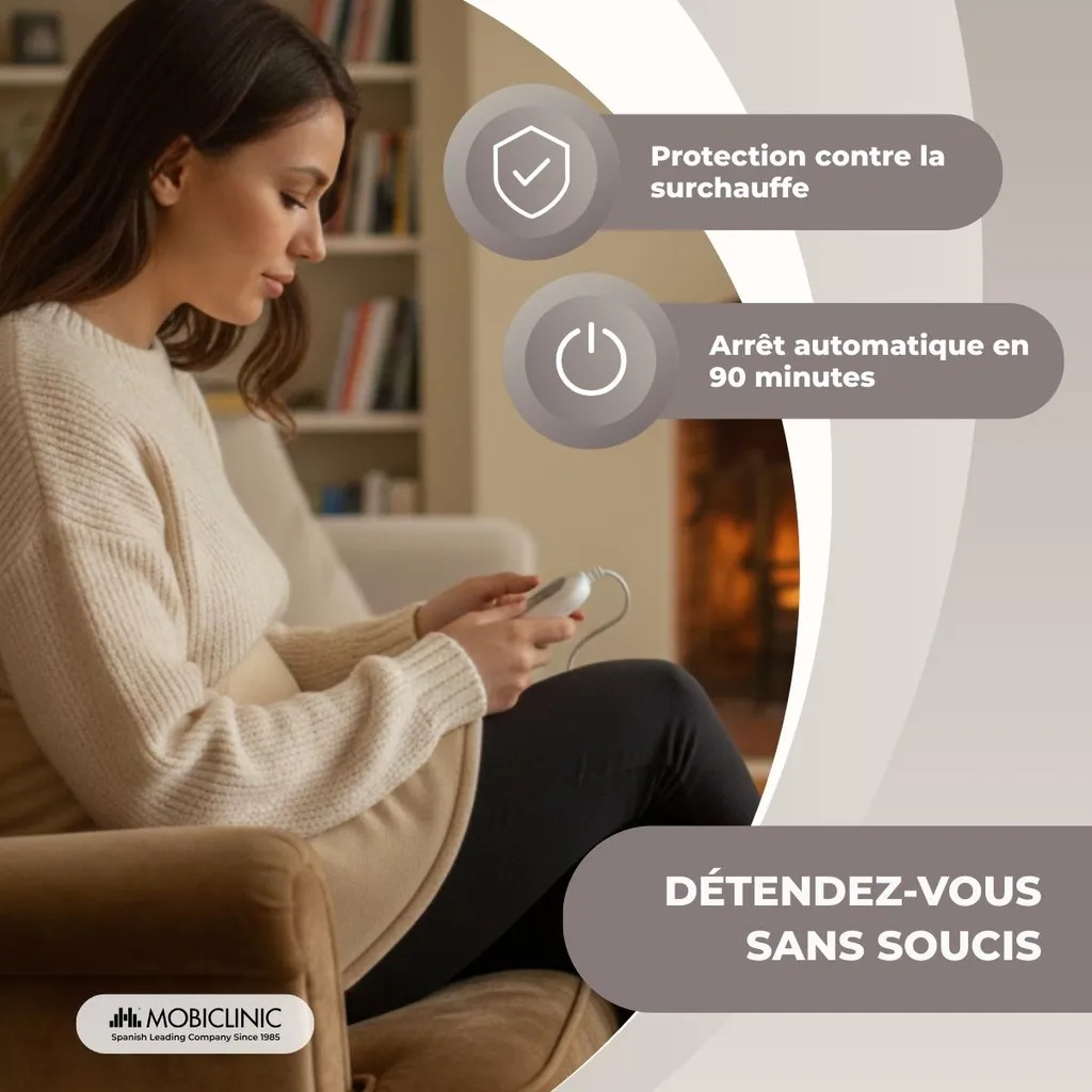 Chauffe-nuque Électrique Mobiclinic : Coussin Thermique 3 Niveaux