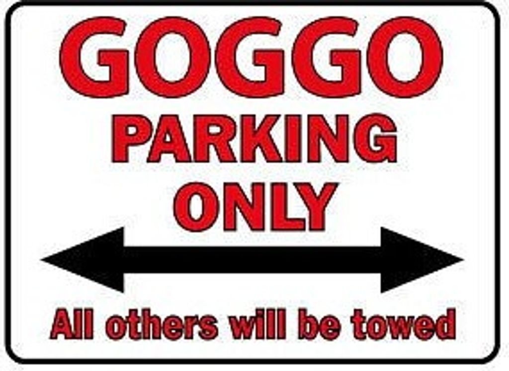 Kunststoffschild - Parkschild - Goggo Parking Only - Gr. ca. 40 x 30 cm - 303071 -