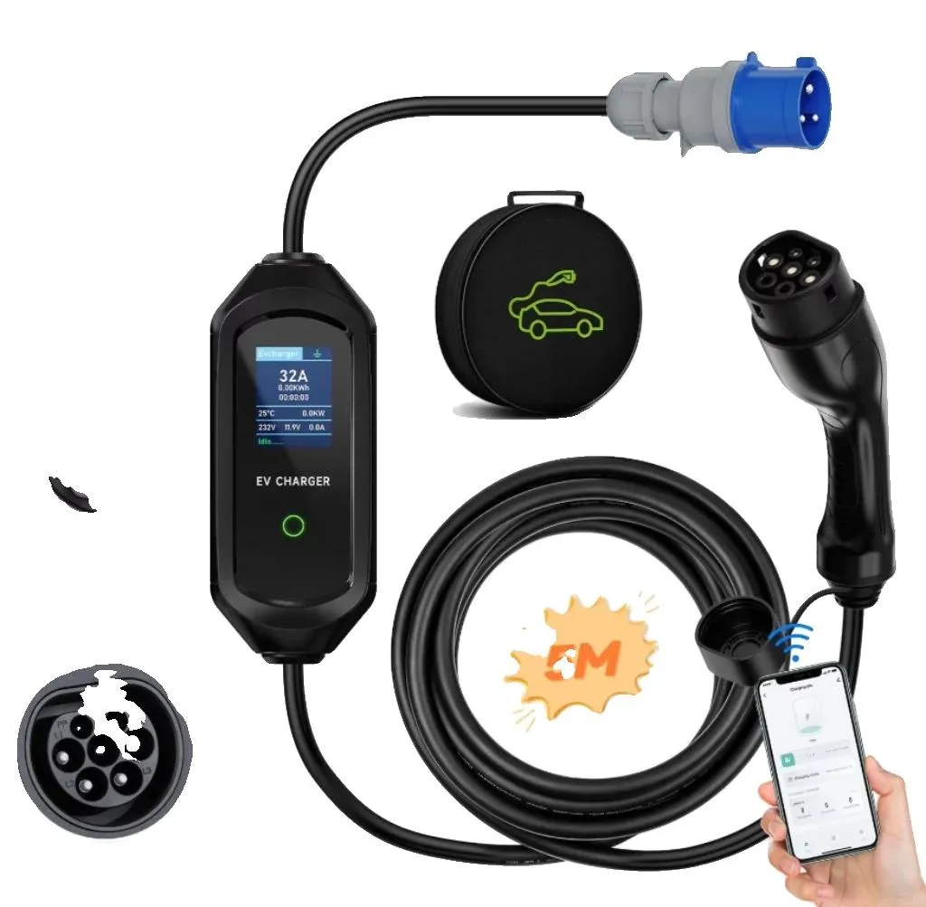 Chargeur Véhicule Électrique Type 2 7,2 kW avec Câble 5m et App Connect